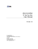 Preview for 1 page of Zte ZXV10 B700 User Manual