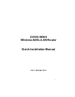 Zte ZXV10 W300 Quick Installation Manual preview