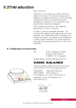 Preview for 3 page of Zubler VARIO BALANCE Operating Instructions Manual