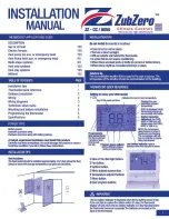 ZubZero XX-CC/8050 Installation Manual preview