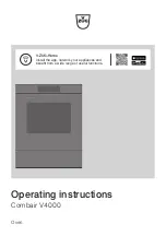 Preview for 1 page of ZUG Combair V4000 Operating Instructions Manual