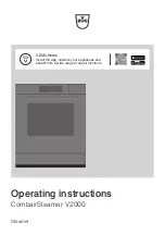 Предварительный просмотр 1 страницы ZUG CombairSteamer V2000 Operating Instructions Manual