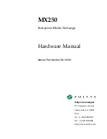 Zultys MX250 Hardware Manual preview