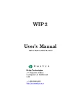 Zultys WIP2 User Manual preview