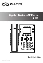 Preview for 1 page of Zultys Z 23G Quick Start Manual
