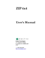 Zultys ZIP4x4 User Manual предпросмотр