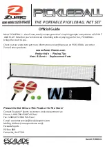 Zume Games ESCALADE SPORTS PICKLEBALL Official Manual предпросмотр