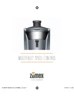 ZUMEX MULTIFRUIT SPEED CONTROL Quick Manual preview