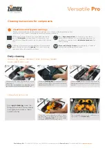 Preview for 2 page of ZUMEX Versatile Pro Cleaning Instructions