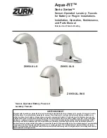 ZURN Aqua-FIT Serio Series Installation, Operation, Maintenance And Parts Manual preview