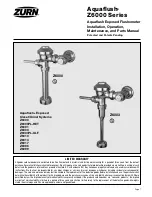 Preview for 5 page of ZURN Aquaflush Z6000 Installation, Operation, Maintenance And Parts Manual