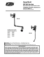 ZURN Aquaflush Z6100 Series Installation, Operation, Maintenance And Parts Manual предпросмотр