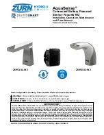 ZURN AquaSense Camaya Z6953-XL-W2 Installation, Operation, Maintenance And Parts Manual preview