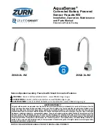 ZURN AquaSense Z6920-XL-W2 Installation, Operation, Maintenance And Parts Manual preview