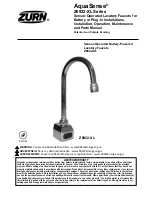 ZURN AquaSense Z6922-XL Series Installation, Operation, Maintenance And Parts Manual предпросмотр