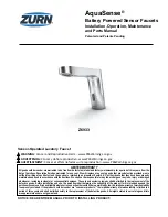 Preview for 1 page of ZURN AquaSense Z6933 Installation, Operation, Maintenance And Parts Manual