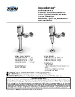 ZURN AquaSense ZER-TM Series Installation, Operation, Maintenance And Parts Manual preview