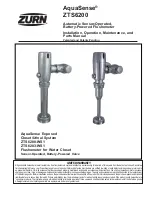 Preview for 1 page of ZURN AquaSense ZTS6200 Installation, Operation, Maintenance And Parts Manual