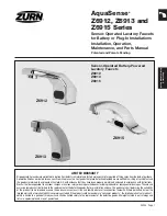 Preview for 1 page of ZURN AquaSense Parts Manual