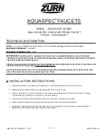 Preview for 1 page of ZURN AQUASPEC Z80300-DZR Series Quick Start Manual