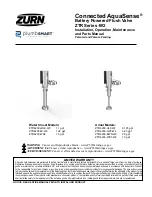 ZURN plumb smart AquaSense ZTR -W2 Series Installation, Operation, Maintenance And Parts Manual preview