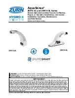 ZURN PlumbSmart AquaSense Z6913-XL Series Installation, Operation, Maintenance And Parts Manual preview