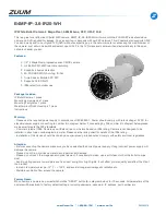 Preview for 1 page of ZUUM B4MP-IP-3.6-IR20-WH Manual