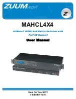 Предварительный просмотр 1 страницы ZuumMedia MAHCL4X4 User Manual