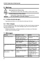 Предварительный просмотр 8 страницы Zuwa Solarcheck Mobilcenter KOMPAKT P80 Operating Instructions Manual