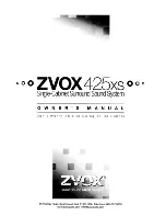 Zvox Audio 425xs Owner'S Manual preview