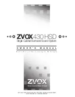 Preview for 1 page of Zvox Audio 430HSD Owner'S Manual