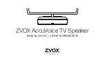 Zvox Audio AccuVoice AV157 Setup & Operation preview