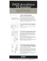 Preview for 1 page of Zvox Audio AccuVoice Quick Setup Manual