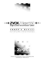 Zvox Audio Z-Base 550 Owner'S Manual предпросмотр