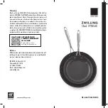 Предварительный просмотр 1 страницы Zwilling Clad XTREME Use And Care Manual