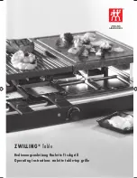 Zwilling Raclette grill Operating Instructions Manual preview