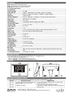 Предварительный просмотр 2 страницы ZyAura ZG1683R Operating Instructions