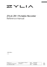 Preview for 1 page of ZYLIA ZR-1 Reference Manual