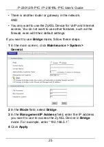 Preview for 25 page of ZyXEL Communications 2R-P1C User Manual