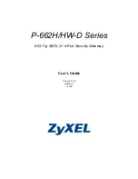 ZyXEL Communications 802.11g ADSL 2+ 4-Port Security Gateway HW-D Series User Manual preview