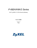 Preview for 1 page of ZyXEL Communications 802.11g ADSL 2+ 4-Port Security Gateway HW-D Series User Manual