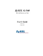 Preview for 1 page of ZyXEL Communications 802.11g Wireless Access Point ZyXEL G-560 User Manual