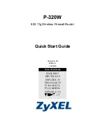 Preview for 1 page of ZyXEL Communications 802.11g Wireless Firewall Router 1-P-320W Quick Start Manual