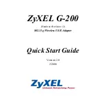 ZyXEL Communications 802.11g Wireless USB Adapter ZyXEL G-200 Quick Start Manual preview