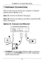 Preview for 3 page of ZyXEL Communications ADSL2+ Ethernet / USB Router P-660RU-Tx v2 Quick Start Manual