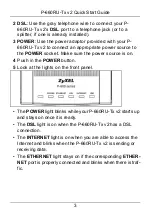 Предварительный просмотр 4 страницы ZyXEL Communications ADSL2+ Ethernet / USB Router P-660RU-Tx v2 Quick Start Manual
