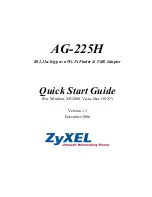 ZyXEL Communications AG-225H Quick Start Manual preview