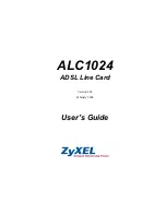 ZyXEL Communications ALC1024 User Manual preview
