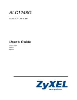 ZyXEL Communications ALC1248G User Manual preview