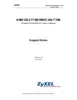 ZyXEL Communications AMG1202-T10B Support Notes preview